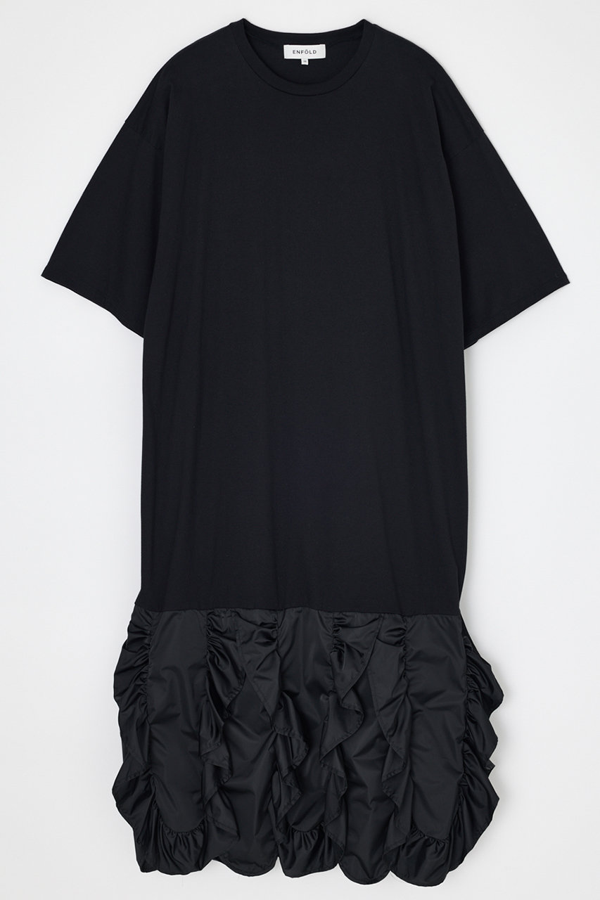 エンフォルド/ENFOLDのFRILL-HEM DRESS(ブラック/300JS283-3661)