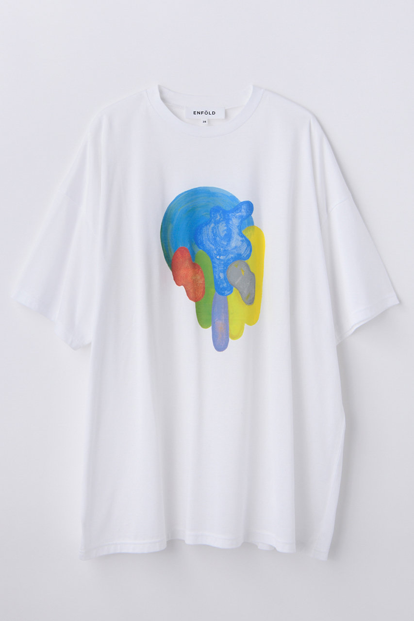 エンフォルド/ENFOLDのSPACE DISTORTION T-SHIRT(ホワイト/300JS280-2271)