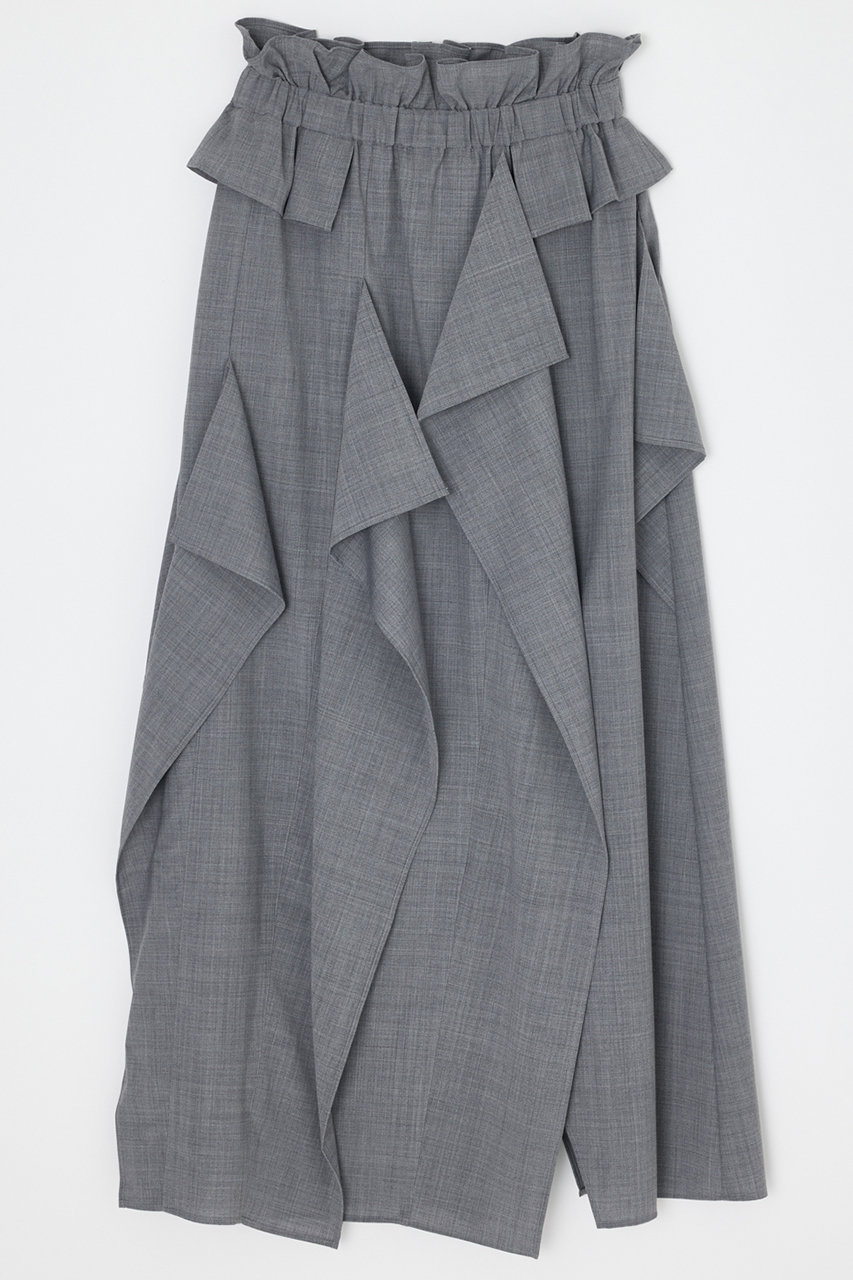 ENFOLD SQUARE DRAPE MAXI-SKIRT (トップグレー, 36) エンフォルド ELLE SHOP