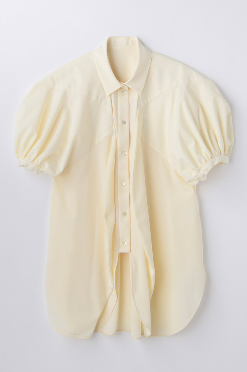 ENFOLD PUFF SHIRT (ベージュ, 38) エンフォルド ELLE SHOP