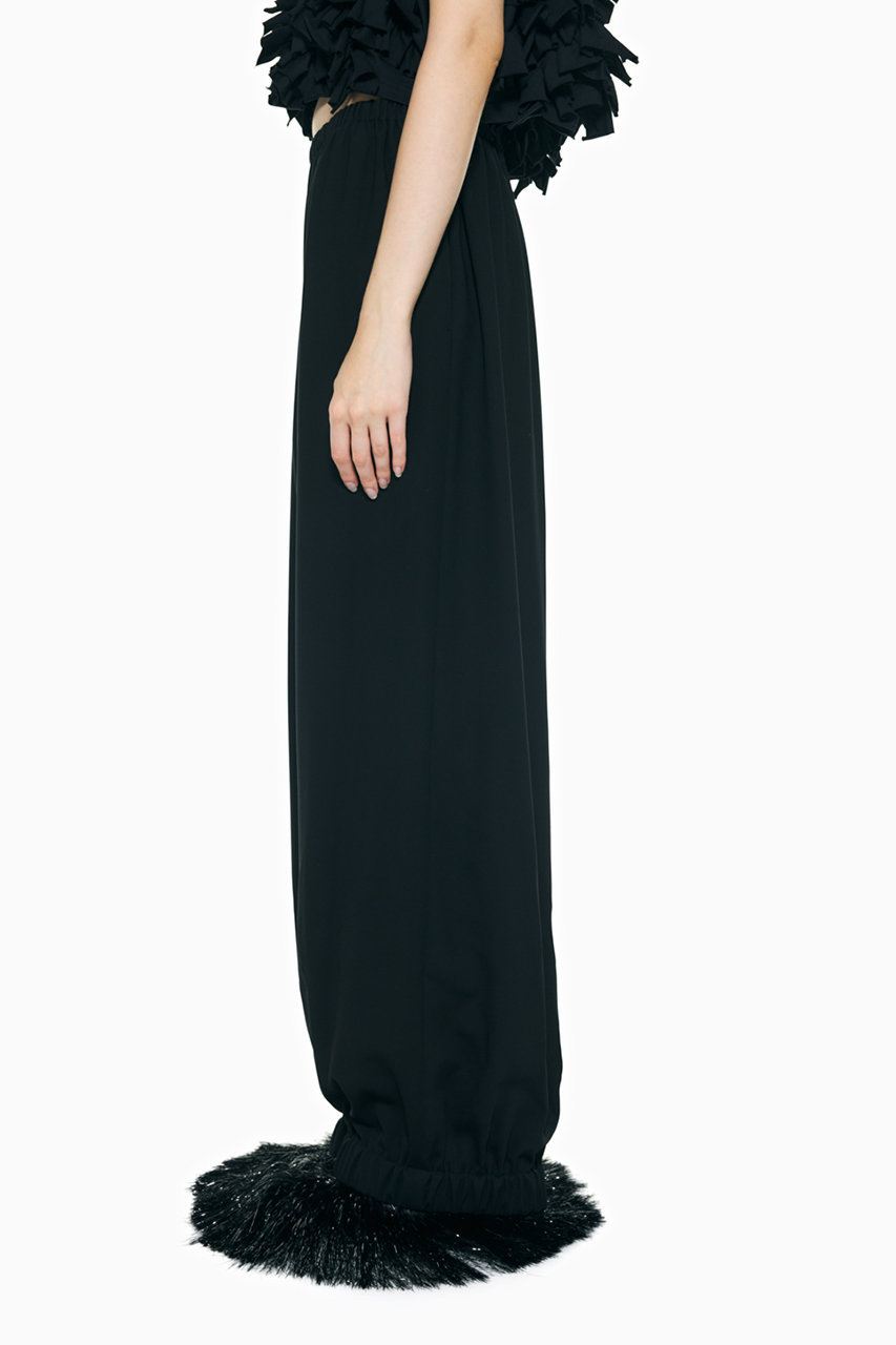 ENFOLD(エンフォルド)｜RELAX ELASTIC-HEM PANTS/ブラック の通販