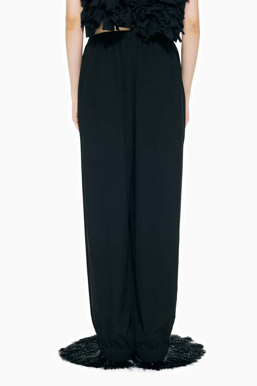 ENFOLD(エンフォルド)｜RELAX ELASTIC-HEM PANTS/ブラック の通販