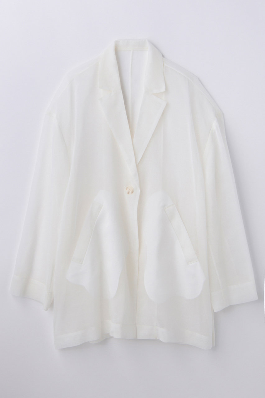 ENFOLD(エンフォルド)｜SHERR BIG JACKET/ホワイト の通販｜ELLESHOP