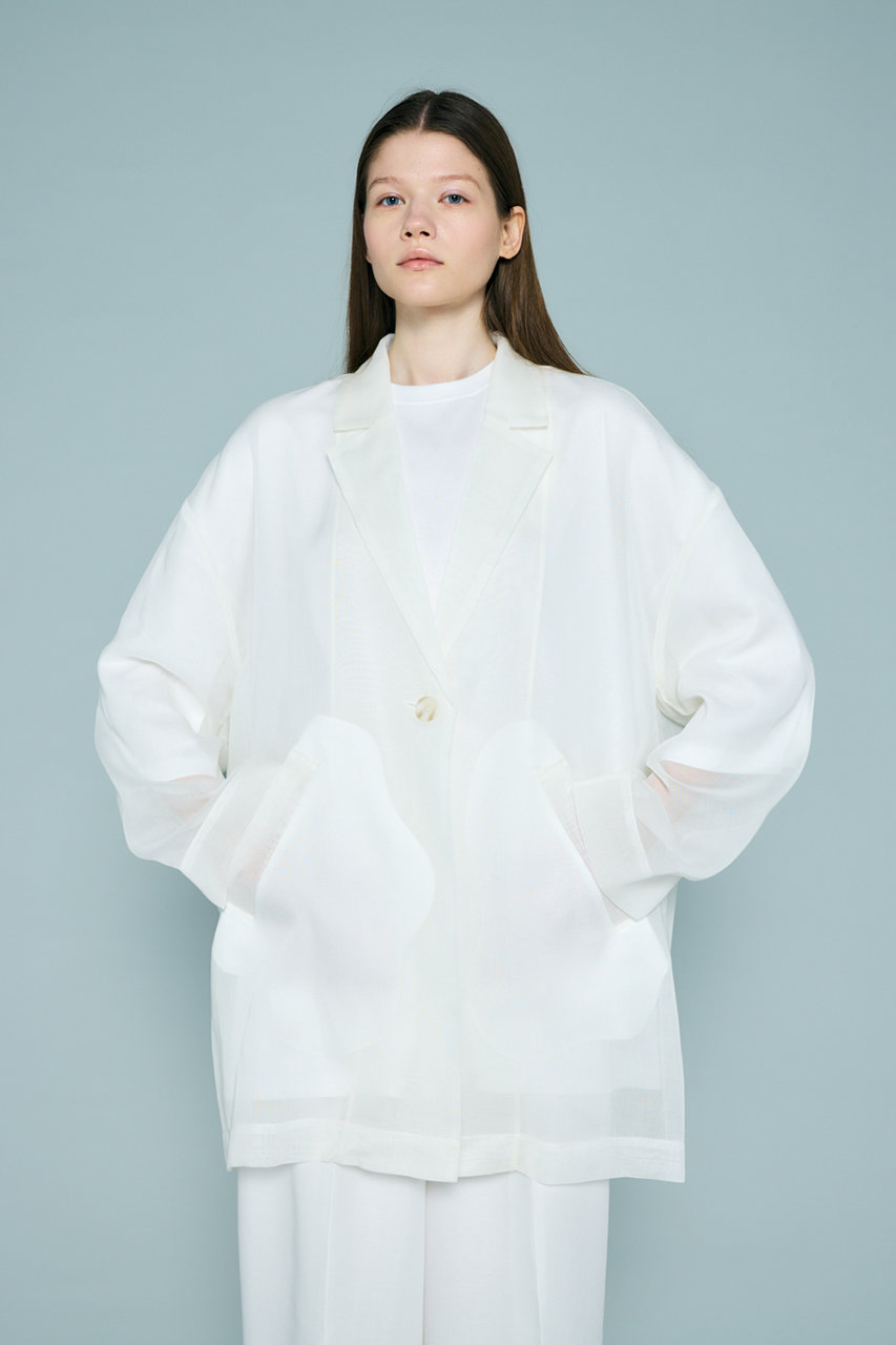 【美品】ENFÖLD エンフォルド バックギャザーチュニックシャツ M ホワイト 中古・古着通販】ENFOLD (エンフォルド) チュニックカットソー