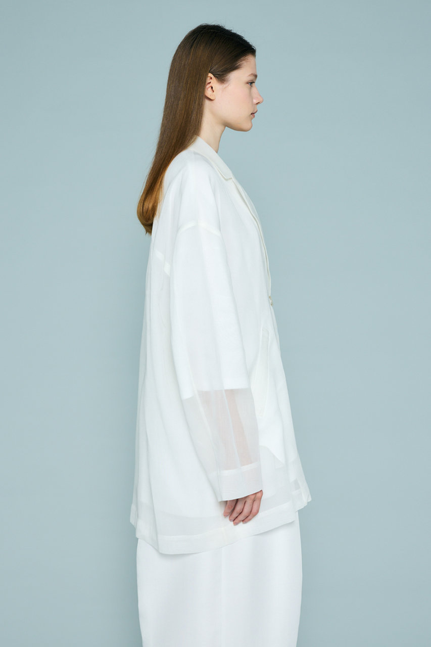 ENFOLD(エンフォルド)｜SHERR BIG JACKET/ホワイト の通販｜ELLESHOP