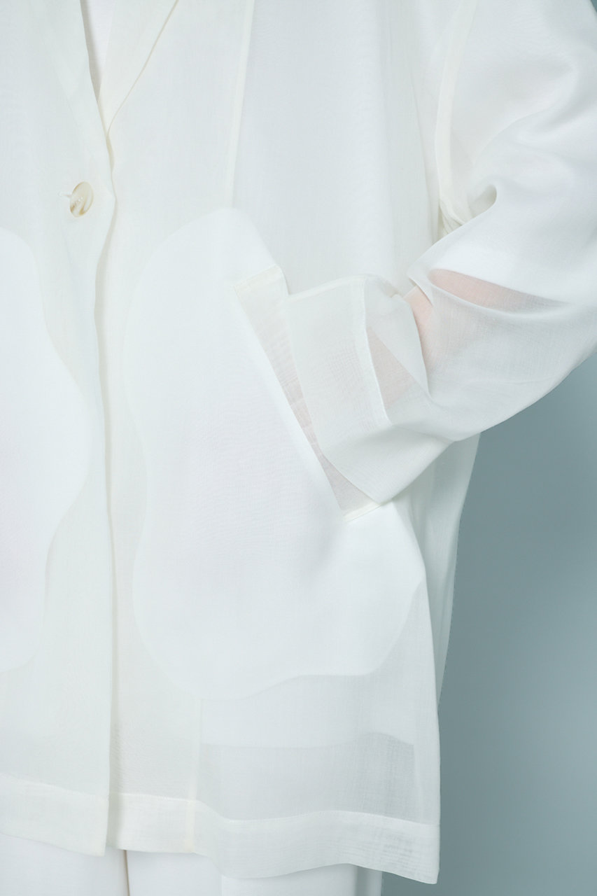 ENFOLD(エンフォルド)｜SHERR BIG JACKET/ホワイト の通販｜ELLESHOP