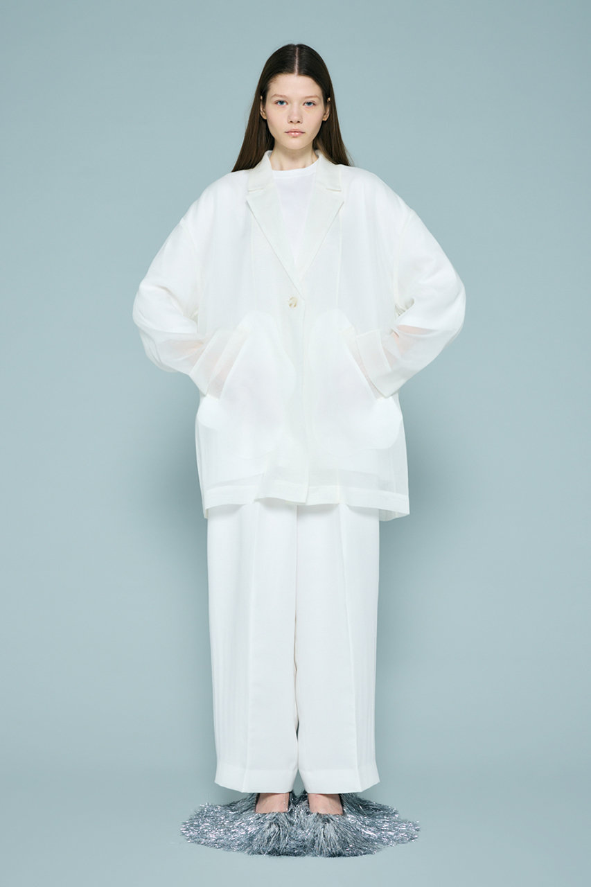 ENFOLD(エンフォルド)｜SHERR BIG JACKET/ホワイト の通販｜ELLESHOP