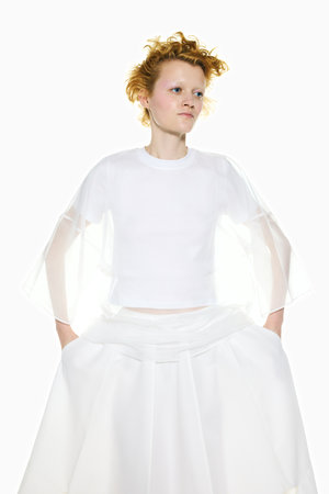 エンフォルド/ENFOLDの【4/15 12:00販売開始】SHEER LAYERED T-SHIRT(110100/110102)