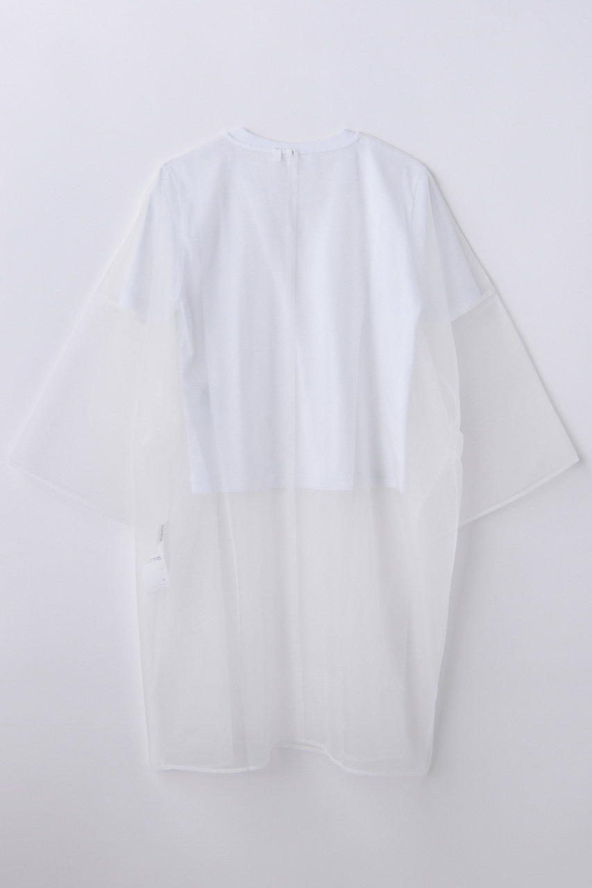 ENFOLD(エンフォルド)｜SHEER LAYERED T-SHIRT/ホワイト の通販