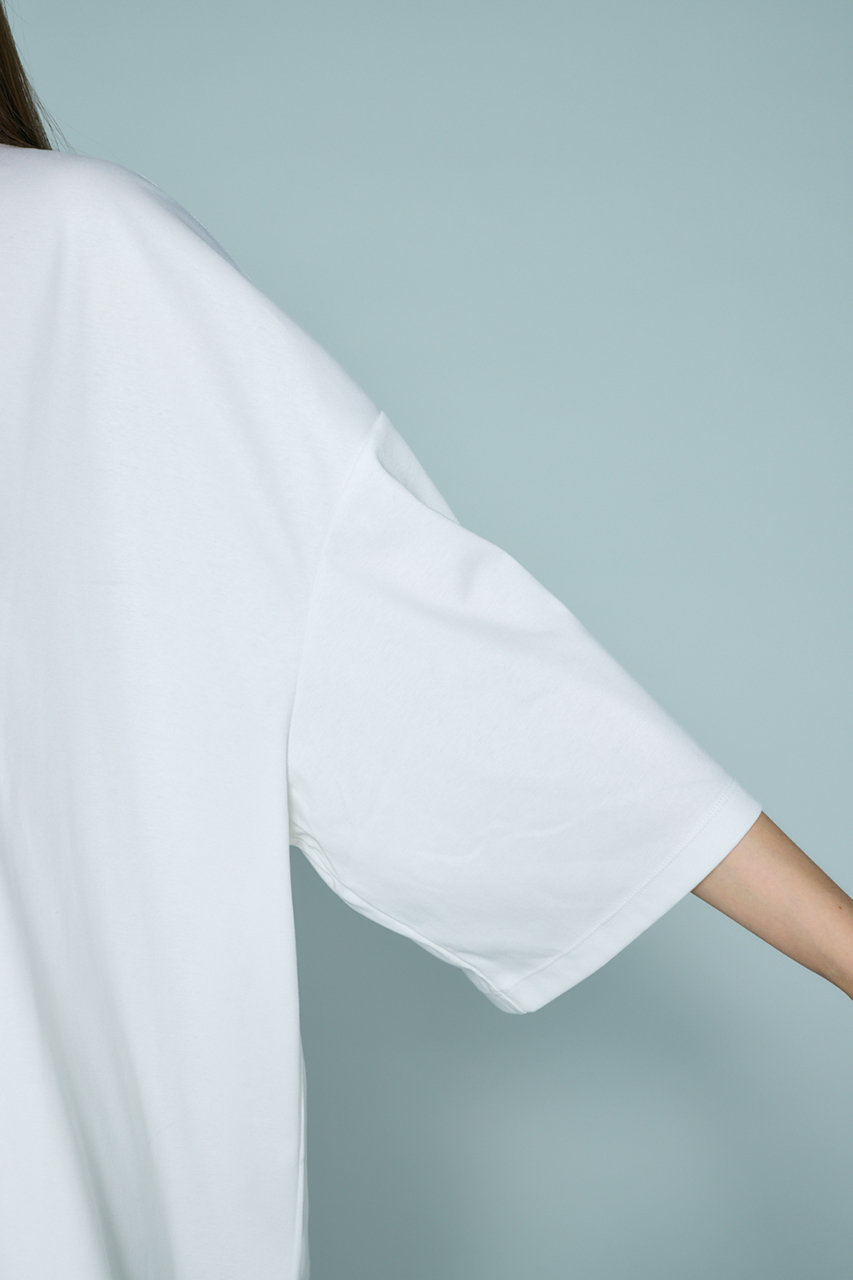 enfoldエンフォルドコラージュ BIG Tシャツ半袖白ホワイト38サイズ ENFOLD(エンフォルド)｜BIG SILHOUETTE T-SHIRT/ホワイト の通販