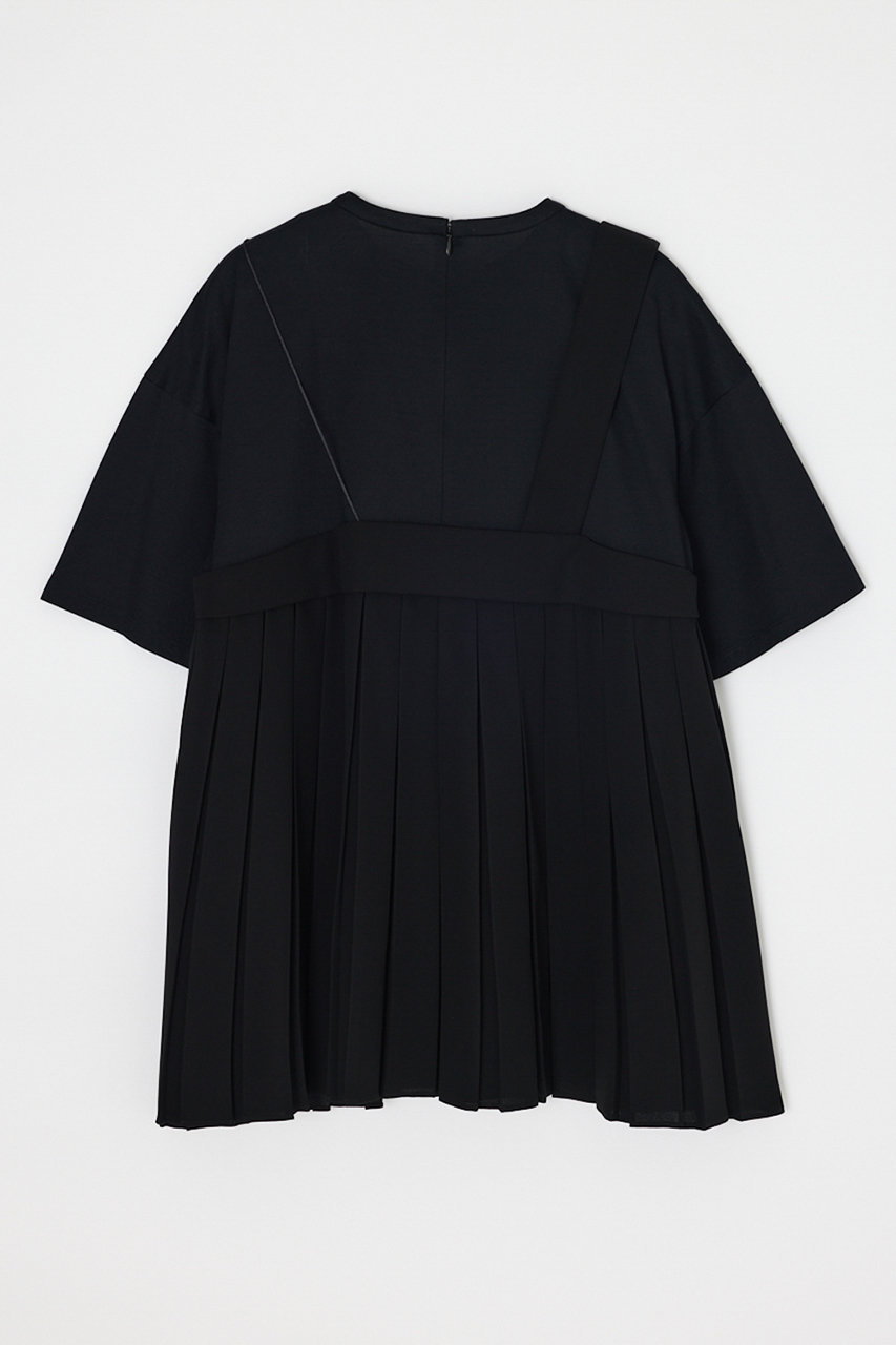 ENFOLD(エンフォルド)｜LAYERED PLEATS PULLOVER/ブラック の通販