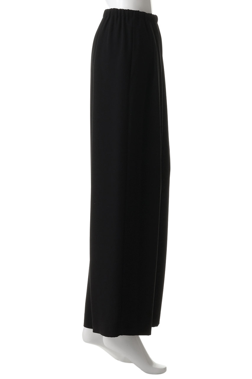 ENFOLD(エンフォルド)｜RELAX ELASTIC WIDE-TROUSERS/ブラック の通販