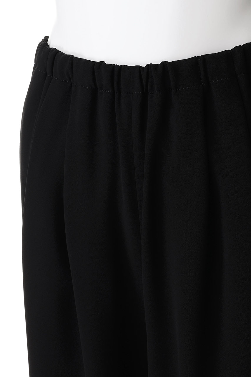 ENFOLD(エンフォルド)｜RELAX ELASTIC WIDE-TROUSERS/ブラック の通販