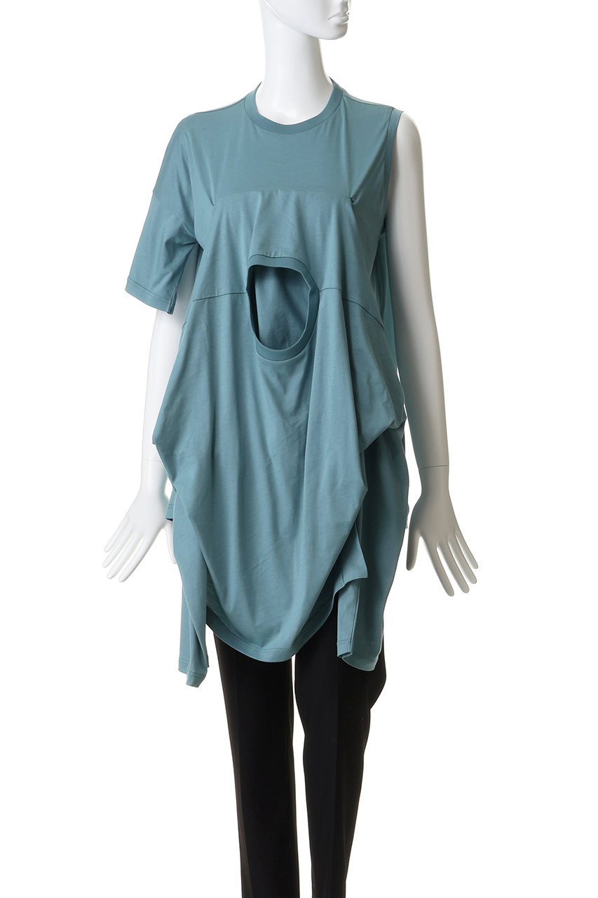 ENFOLD(エンフォルド)｜MANY DRAPE T-SHIRT/ブラック の通販｜ELLESHOP