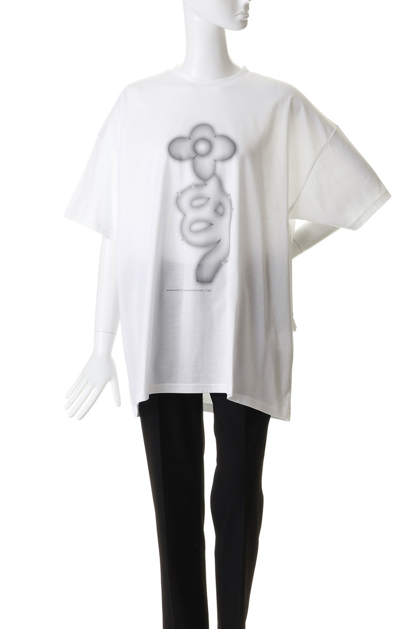 ENFOLD(エンフォルド)｜FLOWRE T-SHIRT/ホワイト の通販｜ELLESHOP