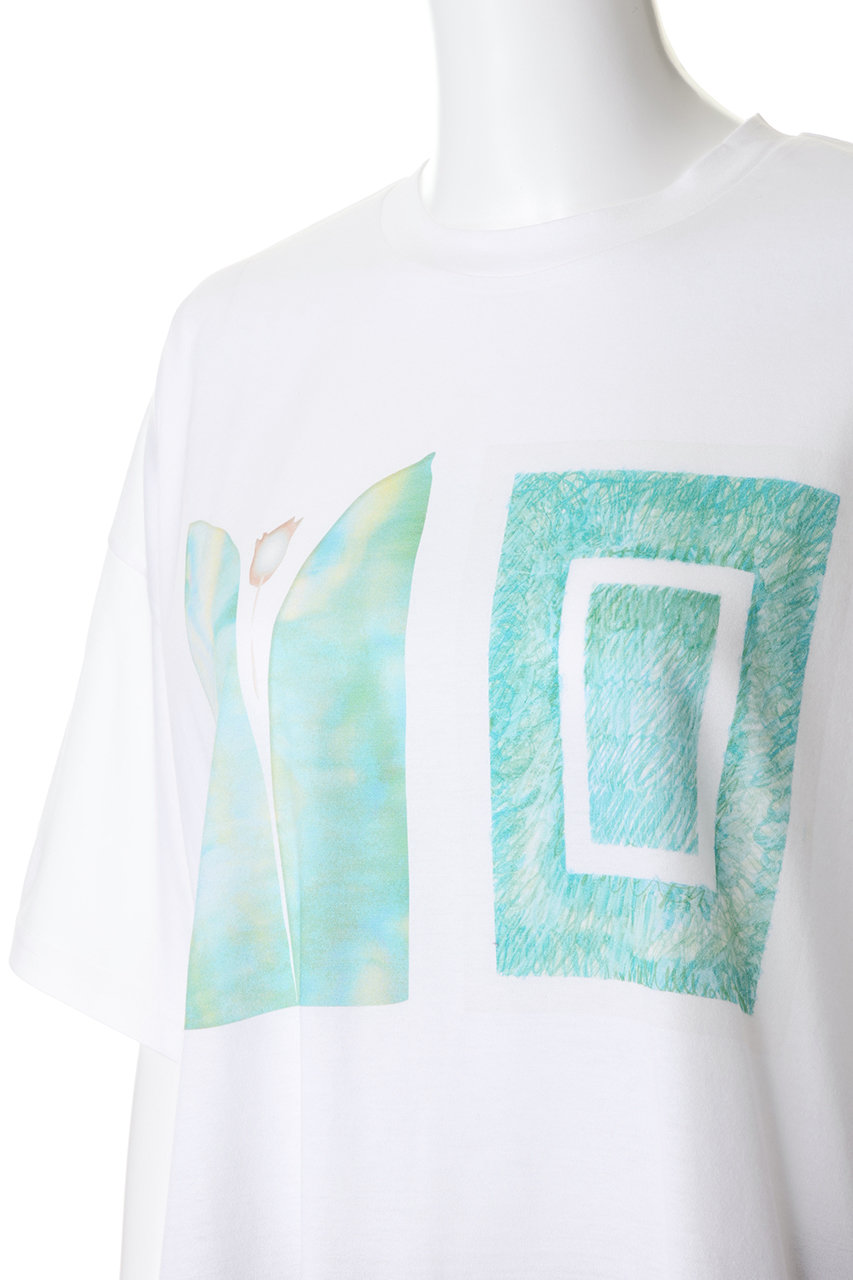 ENFOLD(エンフォルド)｜artwork T-SHIRT/ホワイト の通販｜ELLESHOP