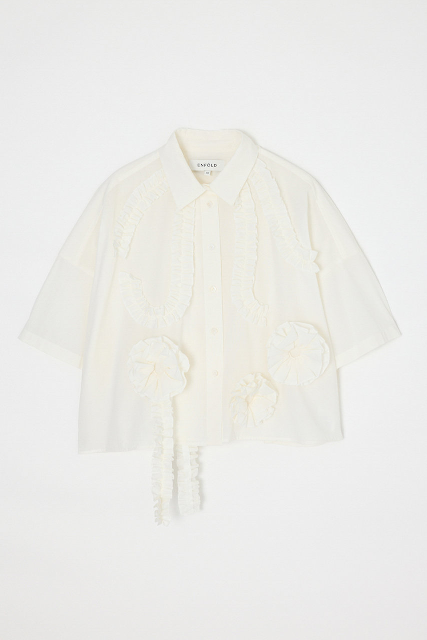 エンフォルド/ENFOLDの【5/1 12:00販売開始】FRILL-BODY SHIRT(ホワイト/300JS530-2081)