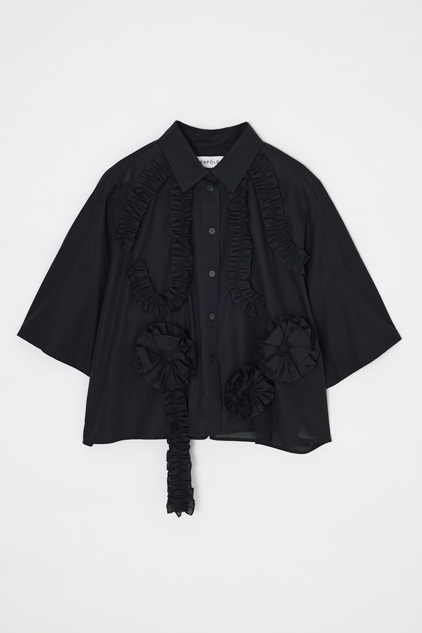 エンフォルド/ENFOLDの【5/1 12:00販売開始】FRILL-BODY SHIRT(ブラック/300JS530-2081)