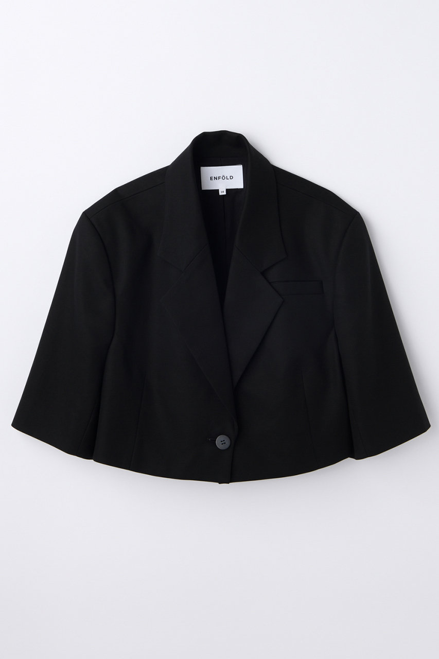 エンフォルド/ENFOLDの【5/13 12:00販売開始】HALF-SLEEVES JACKET(ブラック/300JS130-1931)