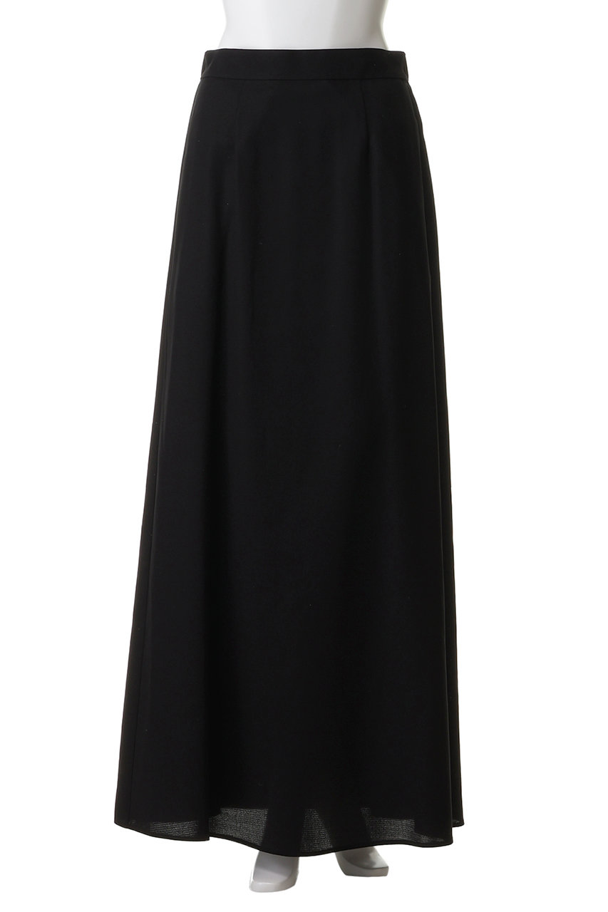 ENFOLD(エンフォルド)｜FLARE LONG-SKIRT/ブラック の通販｜ELLESHOP