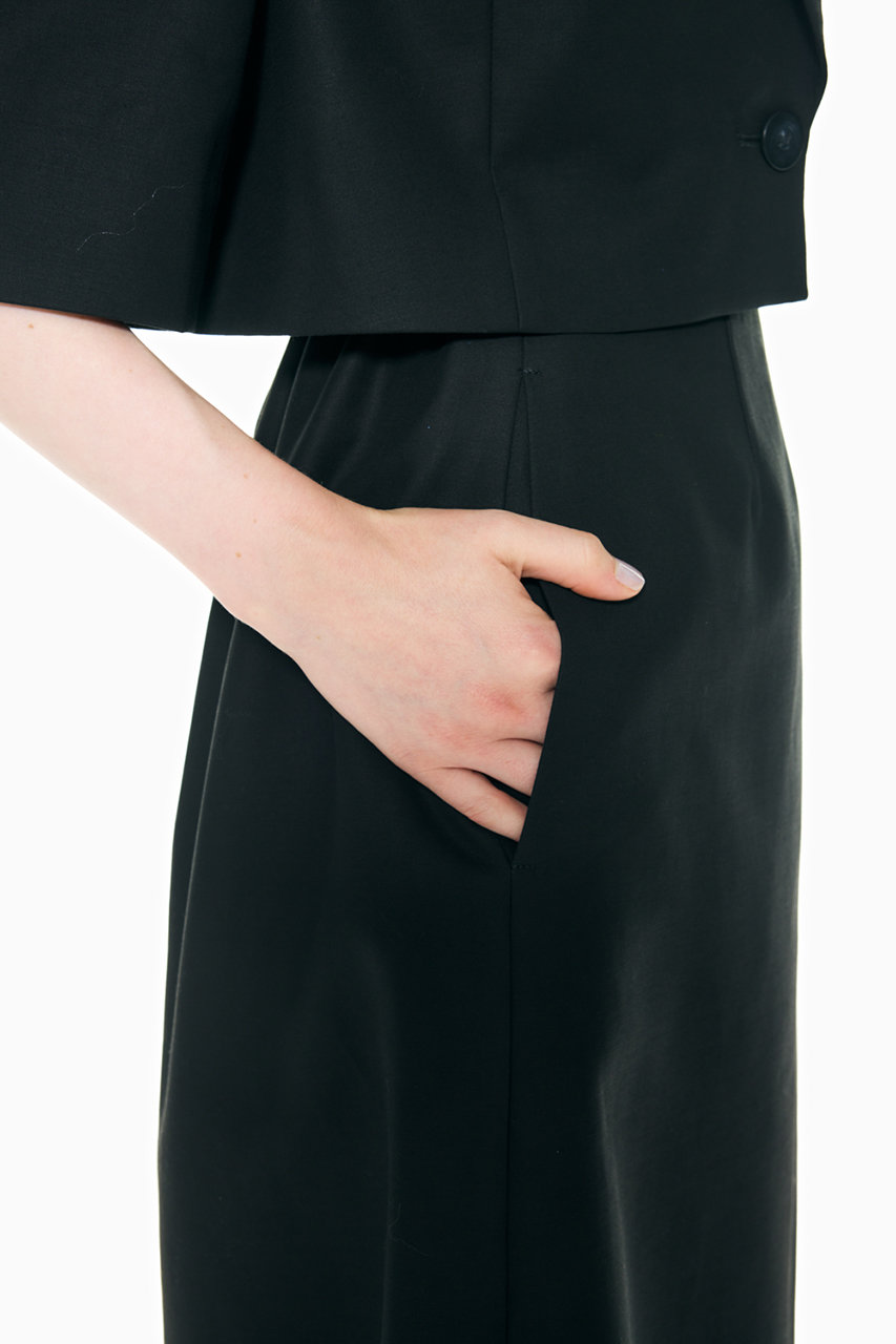 ENFOLD enfold  エンフォルド  フレアロングブラウス ENFOLD(エンフォルド)｜SHAPE LONG-SHIRT/チャコールグレー の通販