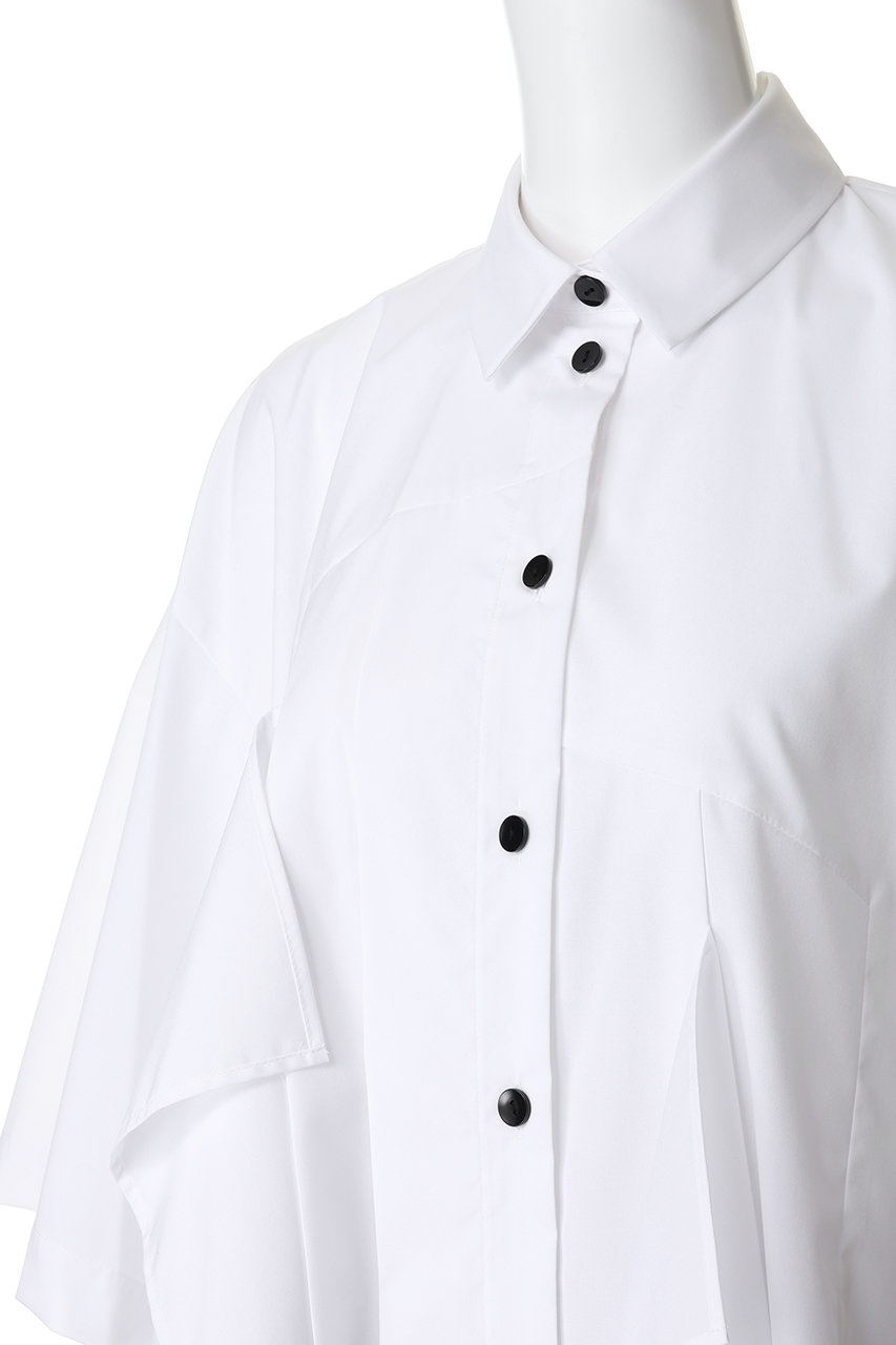 ENFOLD エンフォルド ホワイト COLLAGE Tシャツ 38 ENFOLD(エンフォルド)｜TUCK COLLAGE SHIRT/ホワイト の通販｜ELLESHOP