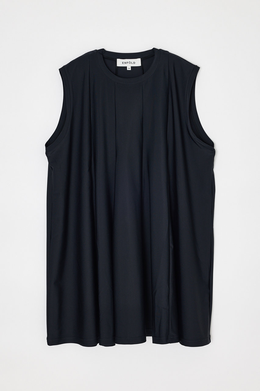 エンフォルド/ENFOLDの【5/13 12:00販売開始】PANEL DRAPE TANK-TOP(ブラック/300JS260-3671)
