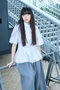 Double Stripe Shirring SH/シャツ エンフォルド/ENFOLD