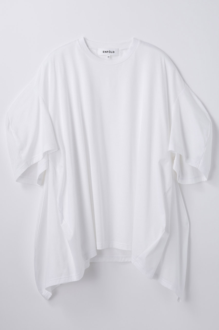 エンフォルド/ENFOLDのライトシルケット天竺 Umbrella T/SH　Tシャツ(ホワイト/300JA580-0201)