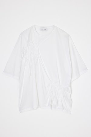 エンフォルド/ENFOLDのライトシルケット天竺 スモッキング T/SH　Tシャツ