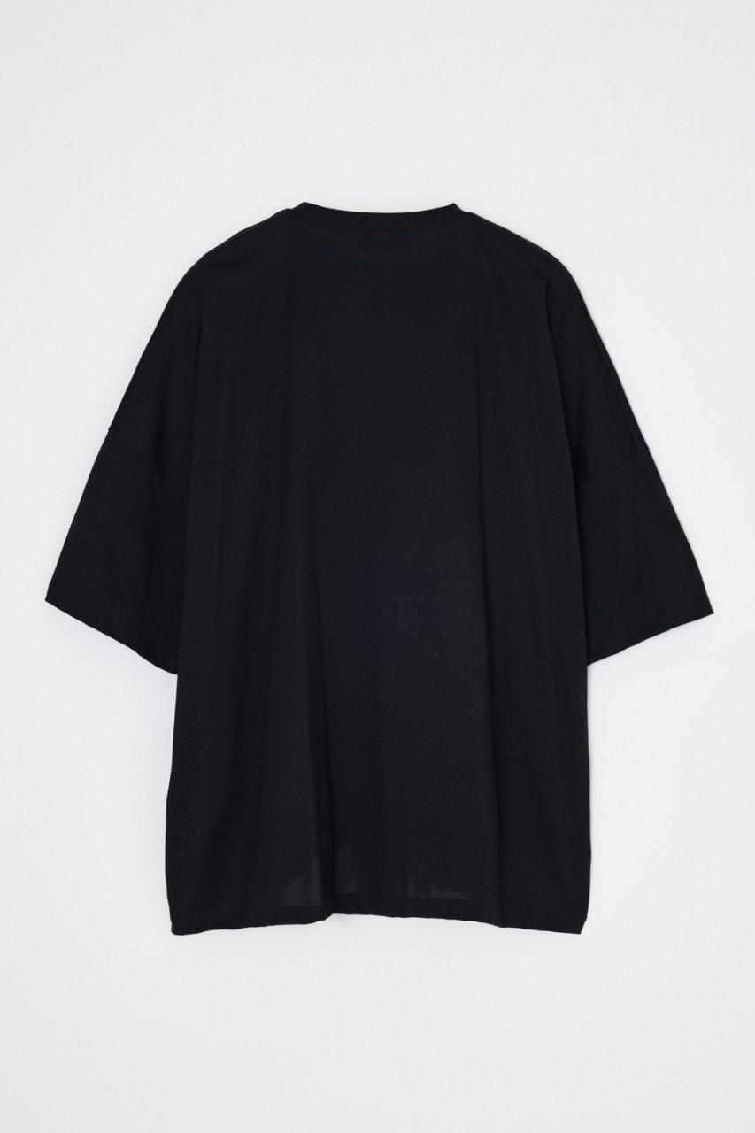 ENFOLD エンフォルド CLEAR 天竺 レイヤード T-SHIRT 黒 ENFOLD(エンフォルド)｜ライトシルケット天竺 スモッキング T/SH T