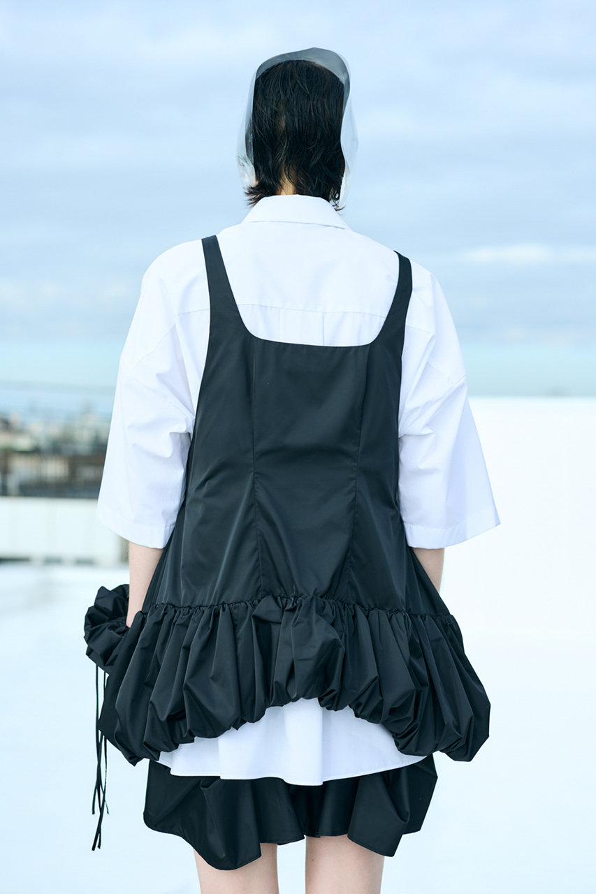 ENFOLD(エンフォルド)｜SOLOTEXサテン Rain Cloud シュシュ/ブラック