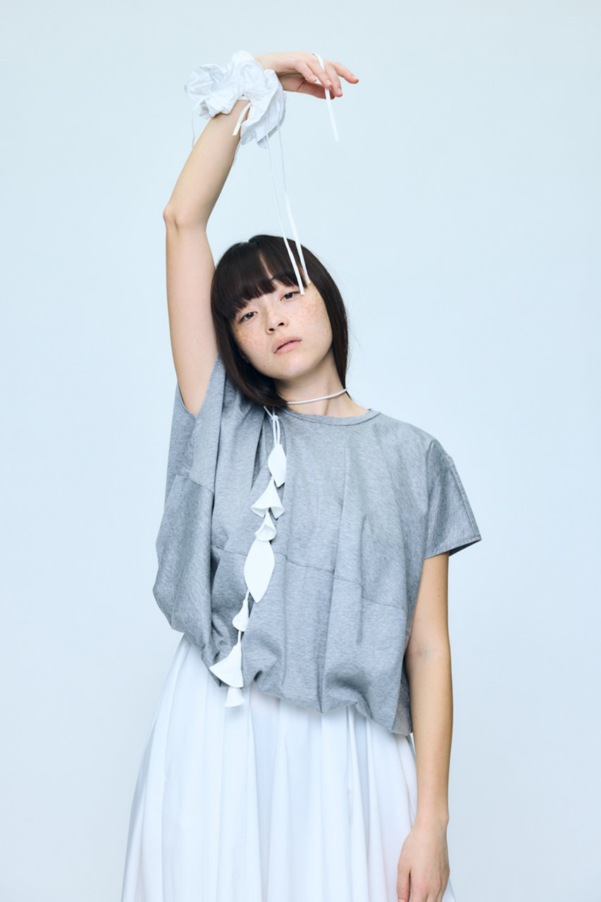 ENFOLD(エンフォルド)｜Tyvek Rain Cloud シュシュ/ホワイト の通販