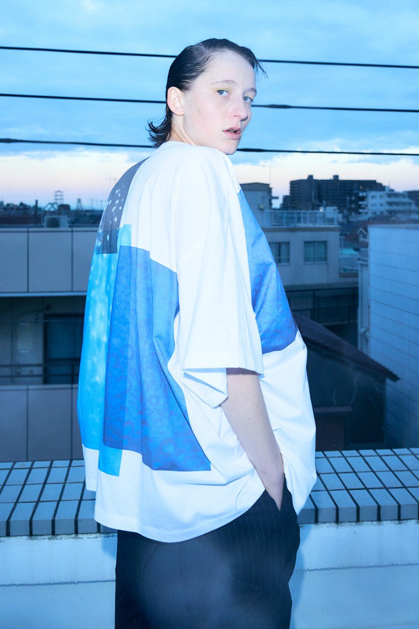 ENFOLD(エンフォルド)｜スビン天竺 Rain Large T/SH Tシャツ/ホワイト