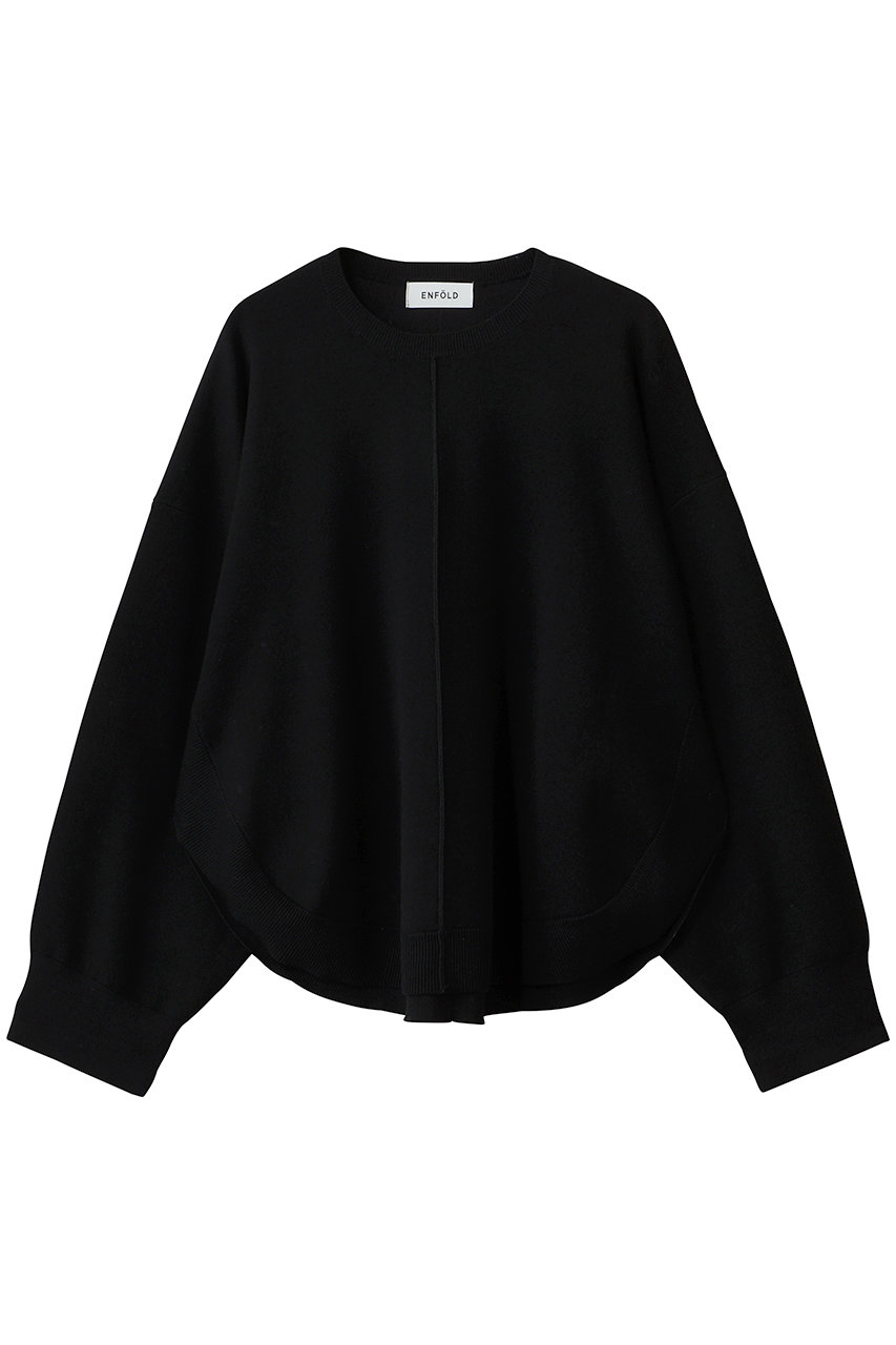 ENFOLD サークルP.O/プルオーバー (ブラック, 38) エンフォルド ELLE SHOP