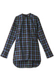 SOMELOSチェック スタンドN/C ロングシャツ
