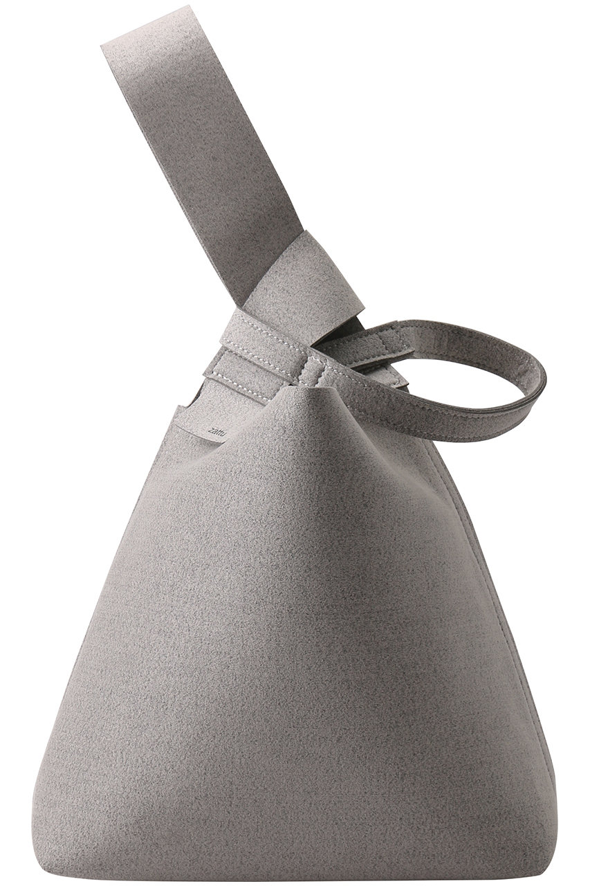 美品　zattu ザッツ conch 巾着　ショルダー 2way zattu(ザッツ)｜CONCH マイクロスエード2wayハンドバッグ/グレー の