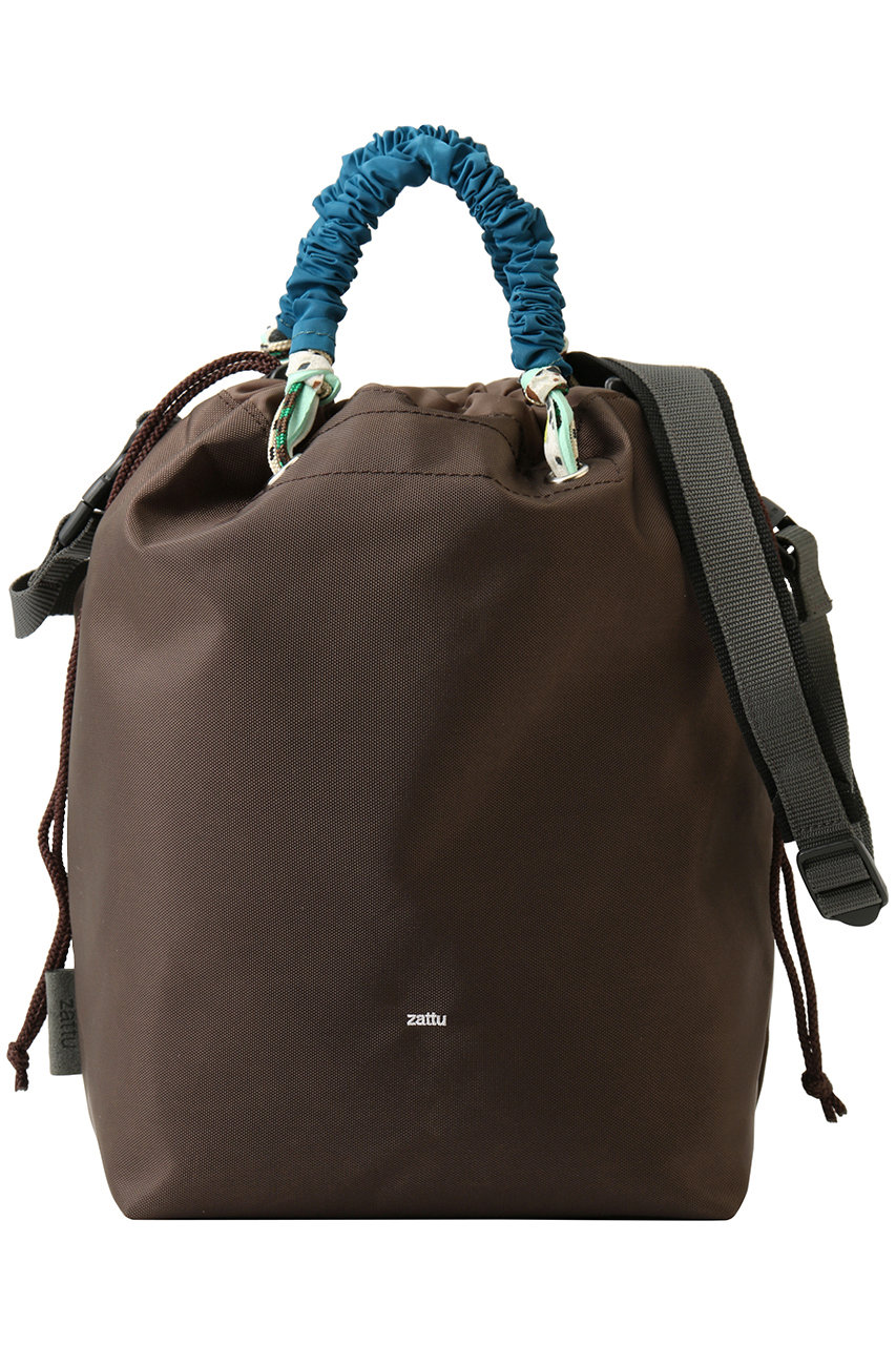 ザッツ/zattuのCORPY-LQ ナイロン2wayドローストリングバッグ(ダークブラウン/ZU-252-0113)