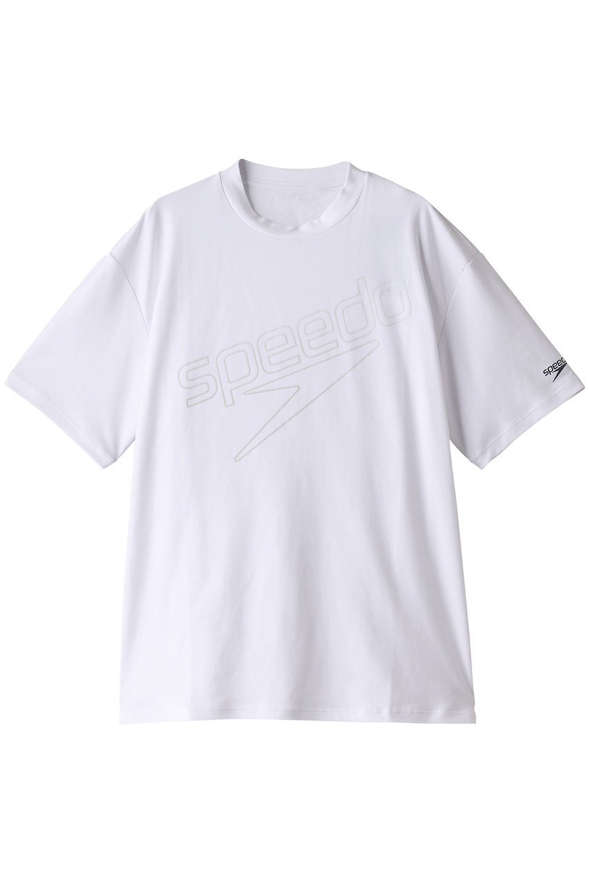 スピード/Speedoのソフト A クロスショートスリーブTシャツ(ホワイト/SF72272)
