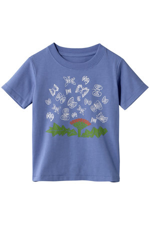スピード/Speedoの【KIDS】くさむら Play Sun Tee ちょうちょ ソフトブルー O(130)(200200/200201)