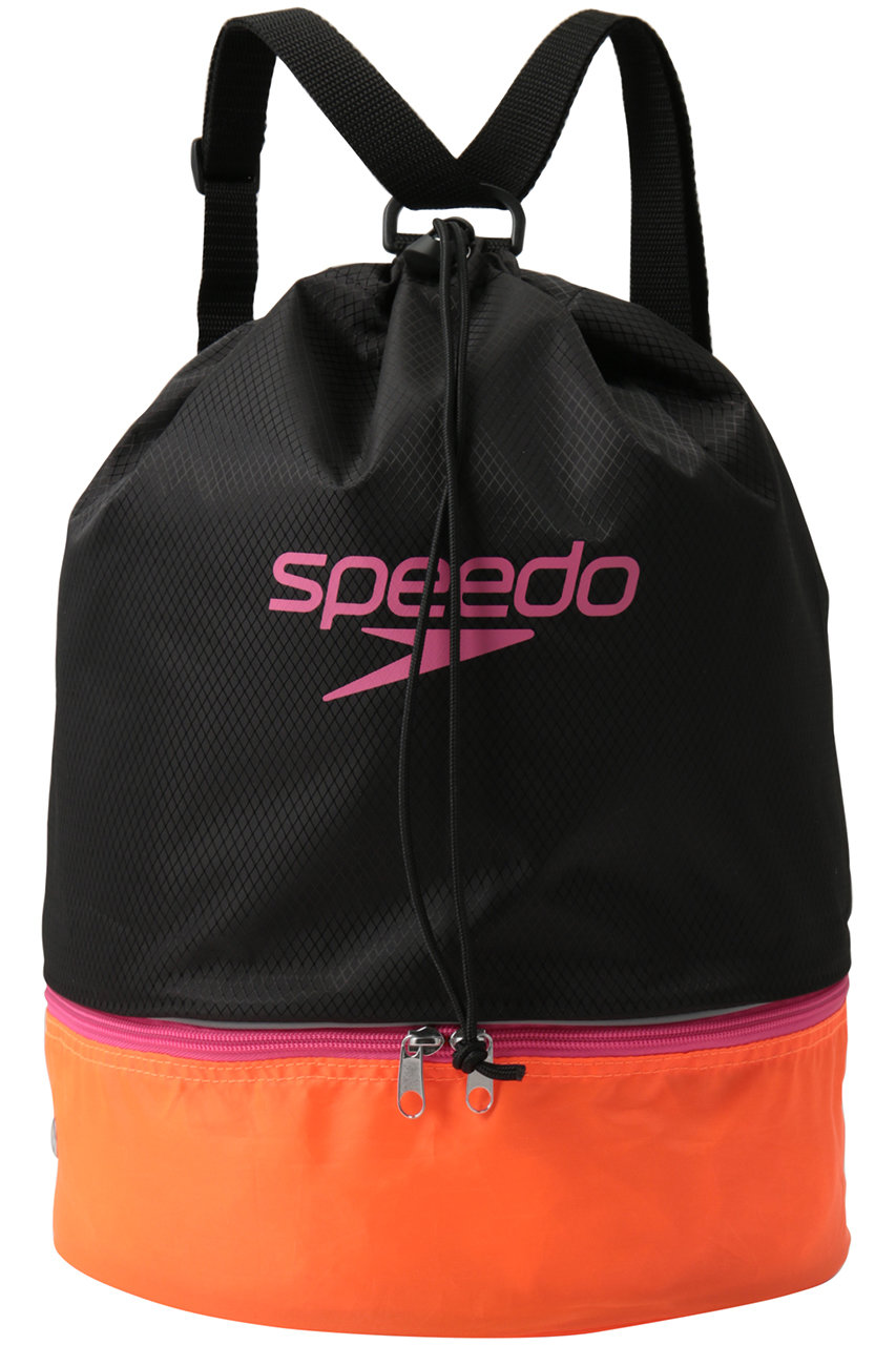スピード/Speedoの【UNISEX】スイムバッグ(フラッシュオレンジ×ピンク/SE22603)