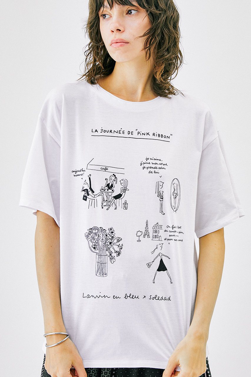 Lanvin En Bleu Soledadbraviコラボ プリントtシャツ エクリュ の通販