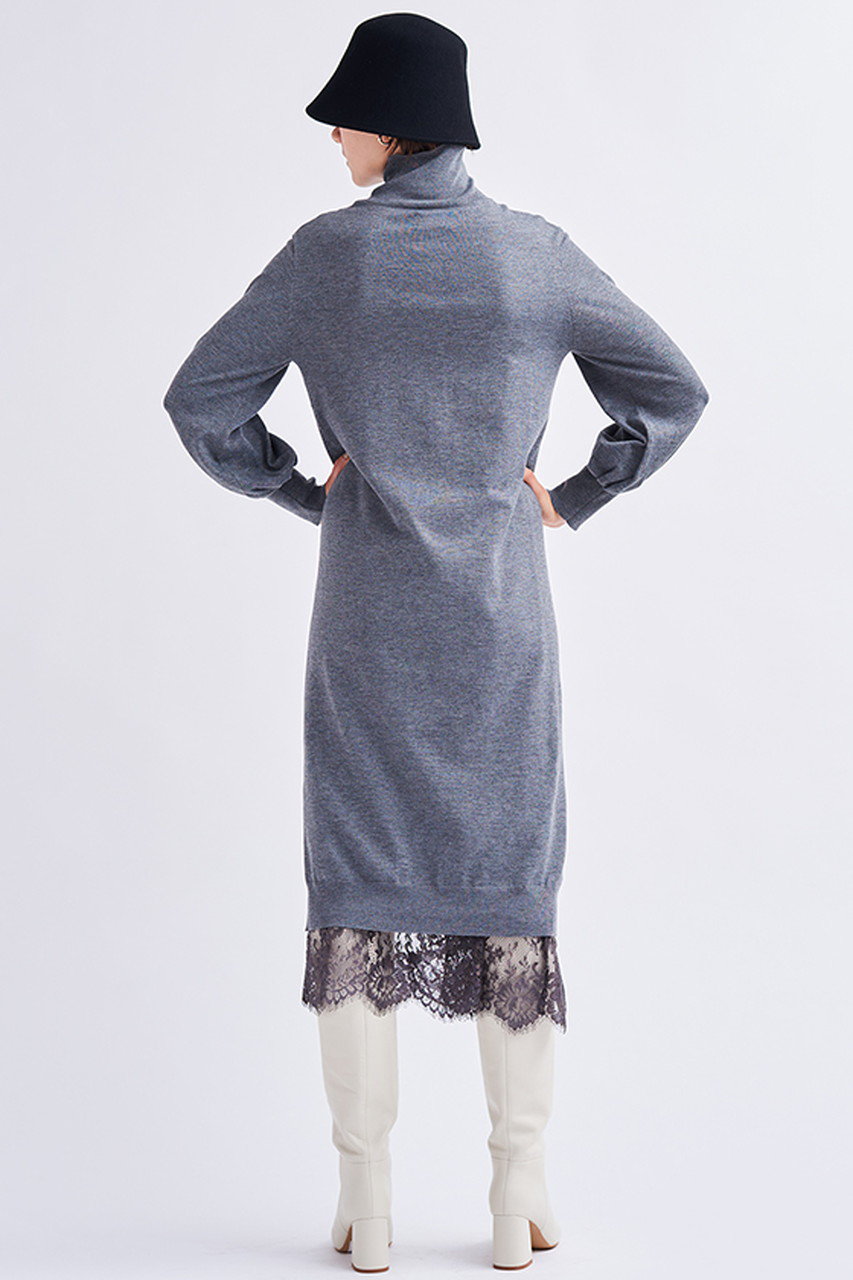 Lanvin En Bleu レースインナーコンビニットワンピース グレー の通販 Elleshop エル ショップ