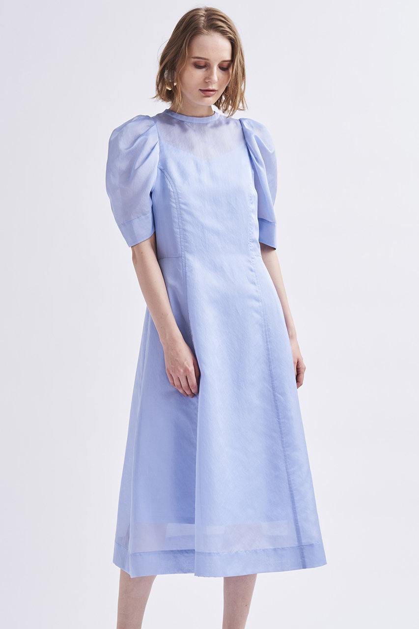 Lanvin En Bleu ランバン オン ブルー タックスリーブワンピース サックス の通販 Elleshop エル ショップ