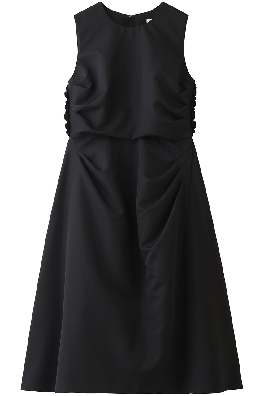 注目の商品 50 Off Elle Shop Sale 50 Off Lanvin En Bleu ランバン オン ブルー シャンタングログランドレープワンピース ブラック かいこみ