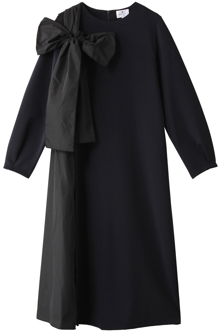 Lanvin En Bleu ランバン オン ブルー フロントリボンカットソーワンピース ネイビー の通販 Elleshop エル ショップ