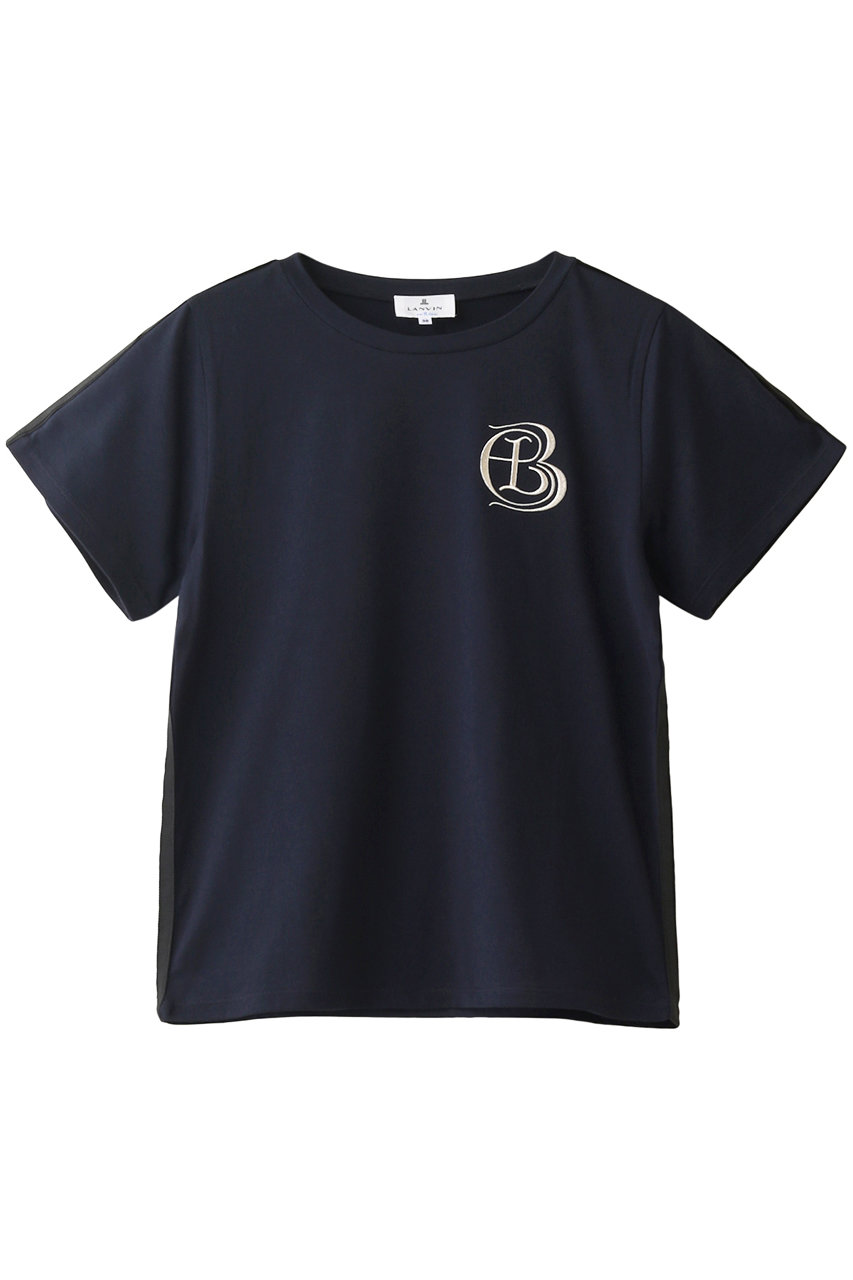 LANVIN en Bleu ランバン オン ブルー エンブロイダリーロゴTEE ネイビー