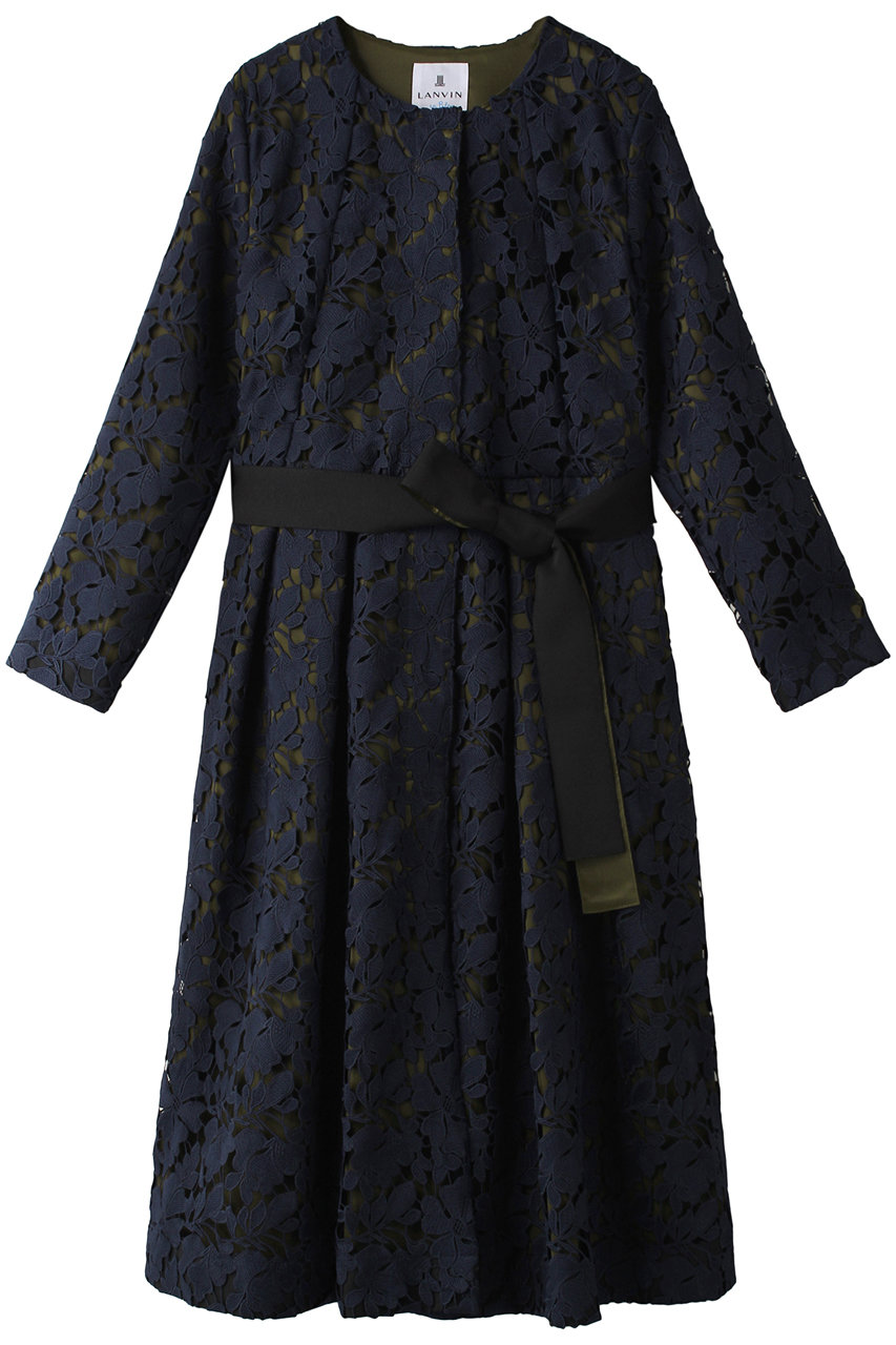 LANVIN en Bleu(ランバン オン ブルー)｜レースドレストレンチコート/ネイビー の通販｜ELLESHOP・(エル・ショップ)