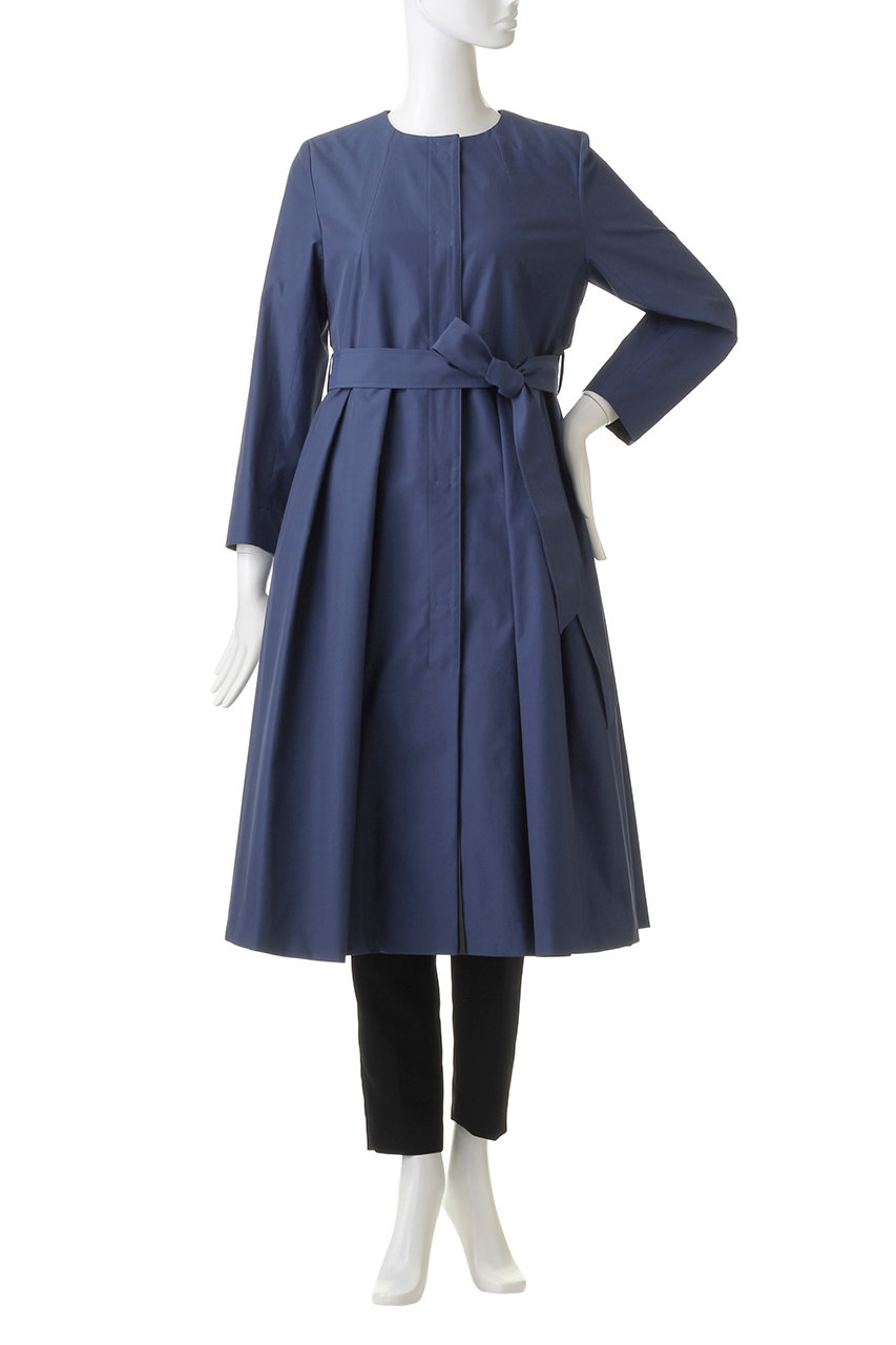 LANVIN en Bleu(ランバン オン ブルー)｜シャンブレーツイルドレストレンチコート/ブルー の通販｜ELLESHOP・(エル・ショップ)