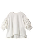 PEツイルギャザースリーブブラウス